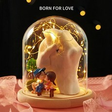 손본뜨기 연인사이 가족 보존 영원한 사랑 대형 DIY 석고 조각상 몰딩 핸드 홀딩 키트 커플 결혼식에 적합 2024 신제품, 1개, 기본세트