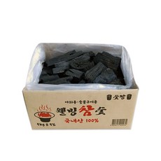 참나무 고기 바베큐 숯 구이용 국내산 진천 참숯, 5kg