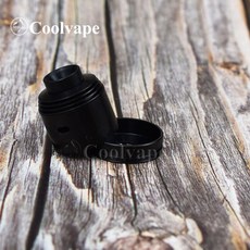 Coolvape sxk estilo hussar 2.0 rda tanque 22mm 316 ss fluxo de ar inferior ajustável 4 furos sistema, 블랙 벨캡