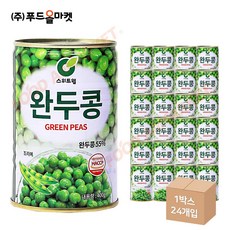 푸드올마켓_ 스위트웰 완두콩 400g 한박스 (400g x 24ea), 24개