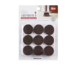 소음방지펠트(원형/갈색/중/L3007/9941/18개입/아트사인), 단품