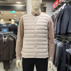 NC불광 지오지아 2020 FW 라운드 변형넥 2way 구스다운 경량 패딩조끼 ABA4VP1101 LBE