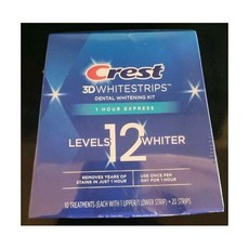 크레스트 치아미백 3D CREST WHITESTRIPS 1시간 익스프레스 레벨 12 20개 스트립 만료: 042026 217680, 1개