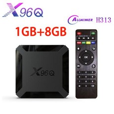 HY X96Q AI 안드로이드 100 TV 박스 올위너 H313 쿼드 코어 4K 24G 와이파이 구글 플레이어 유튜브 X961GB 8GB 셋톱 박스, 2) 미국 플러그 1GB8GB번들 1