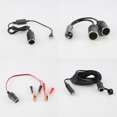 시거잭 USB 연장케이블 배터리 커넥터 시가잭 DC블러그 악어클립 암, 옵션1 케이블 AWG 9, 1개