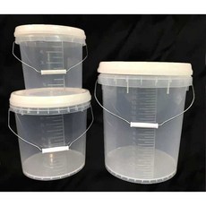 눈금 플라스틱 배럴 10L 20 양동이L 계량 물통실험실 대용량 투명 워터 버킷, 3. 20L, 1개