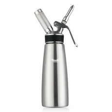 가스휘핑크림기 바리스타 휘핑건 카페 질소 도구 토핑, 1개, 304 스테인리스 500ml+미끄럼방지링