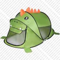 어린이용 원터치텐트 키즈 유니콘 공룡 팝업 놀이 텐트, 녹색-공룡