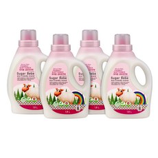 슈가버블 슈가베베 유아 섬유유연제 1.8L x 4 천연 아기섬유유연제 유기농성분세제, 4개