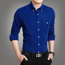 남자 겨울 스판골덴 발열 아빠셔츠 YJ19