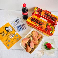 可愛農場零錢盒雞對雞半隻雞20只+康乃馨一套, 炸雞來了 money炸雞 10入