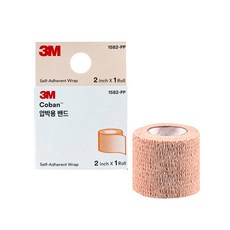 3M 코반 coban 1582PP 2인치 낱개 5cmX4.5m[1롤] X2개 자가점착 압박붕대, 2개 - 3m코반