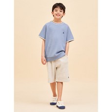 빈폴키즈 미니와플 상하 세트 스카이 블...