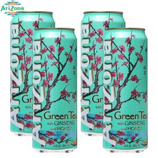 예이니식품 아리조나 그린티 위드 진생&허니 4캔(650mlx4캔) 녹차음료수주스, 680ml, 4개