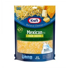 Kraft Mexican Style Four Shredded Cheese 크래프트 멕시칸스타일 4가지 치즈 블렌드 슈레드치즈 226g 6팩