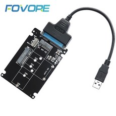 MSATA SATA 어댑터 M.2 M2 NGFF 2.5 인치 2.5 "SATA 3 3.0 SSD HDD 어댑터 mSATA M.2 USB 3.0 3 컨트롤러 확장 카드|추가 카드|, 1개, With SATA cable, 단일