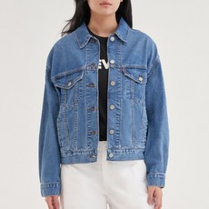 리바이스 여성 중청 연청 미디엄 라이트 인디고 데님 자켓 테일러드 90s 트러커 자켓