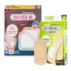하이맘폼 센서티브 10cmx10cm 대형 2매입 + 하이맘밴드 이지베이직 대형 15매입, 1세트