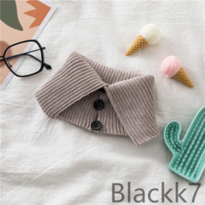 Blackk7가을 겨울 분위기 니트 목도리 목도리 바람막이 니트 페이크 칼라 목도리 분위기 폴로 장식 칼라입니다