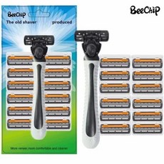 남성용 블레이드 헤드 수동 면도기 3 층 올드 스타일 남녀공용 수염 제모 칼 12PCs, 4610, 1개