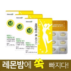내추럴라이즈 바로느껴지는 레몬밤정 로즈마린산 고농축 레몬밤 잎 차 분말 가루 프랑스 레몬밥 멜리사 타블렛 체지방, 60정, 3box