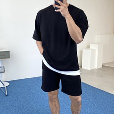 델코 레이어드 반팔 반바지 트레이닝세트