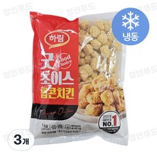 하림 팝콘치킨, 1kg, 3개