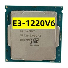 Xeon E3-1220V6 CPU 쿼드 코어 E3 1220 V6 프로세서 3.00GHz 8M 72W LGA1151 E3-1220, 한개옵션0
