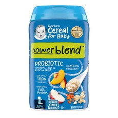 Gerber 유아용 프로바이오틱 오트밀 시리얼, 1개, 227g, 복숭아 사과