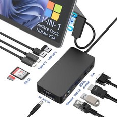 마이크로소프트 서피스 Dock 2 11 in 1 Surface 도킹 스테이션4K60HZ HDMIVGA 이더넷 USBCUSBA, 1개