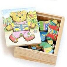 BD 원목 곰돌이옷입히기 곰돌이 웬디 (원목놀이 가베