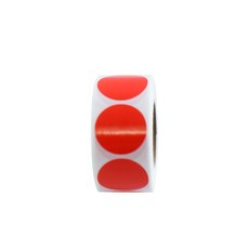 디어플레이스 컬러 롤스티커 500매 2.5cm, 1롤, 01.원형_레드 1롤, 01.원형_레드
