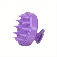 머리 살롱 샴푸 도구 미용 목욕 두피 브러쉬 샤워 실리콘 1 빗 마사지 세척 바디, Purple A, 바이올렛, 1개