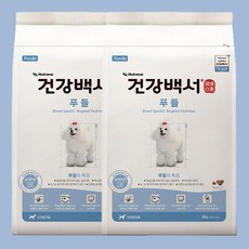 뉴트리나 건강백서 화이트도그 토이푸들 푸들사료 2kg 2개