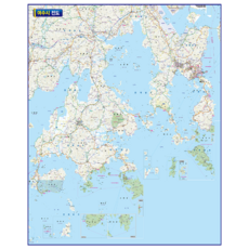 전라남도 여수시 지도 대size 150cmx210cm 여수시전도