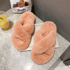 스타일 밍크퍼실내화/털실내화
