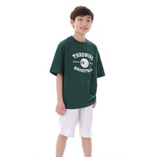 유치원초록넥타이티셔츠