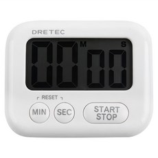 DRETEC 數字廚房計時器, 1入, 白色