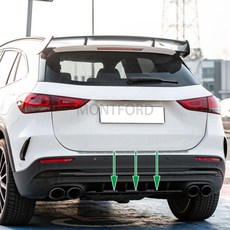 광택 블랙 후면 범퍼 립 디퓨저 스포일러 스플리터 벤츠 GLA H247 AMG 라인 20-21 기본선택
