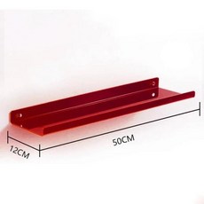 벽 보관용 아크릴 선반 플로팅 책장 디스플레이 정리함 욕실 침실 거실 주방 방 장식용, 1개, red 50X12cm