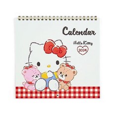 SANRIO 산리오 캐릭터 월 캘린더 M 2024년 달력 벽걸이달력, 헬로 키티