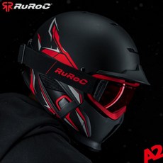 스노우보드 헬멧 RUROC 스키 풀 페이스 남성용, 체인 감옥, XS