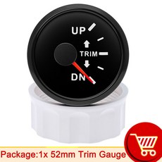 트림 게이지 최대 아래 방수 미터 균형 계기 9-32V 52mm 버스 자동 보트 트럭용 0-190ohm 틸트 표시기, 01 01 black, 1개
