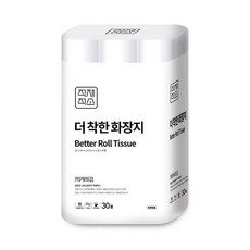 더착한 화장지 무형광 3겹 30M 30롤, 30개입, 1개