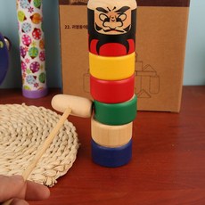 장난감 다루마오토시 우드 생일 인형 완구 게임