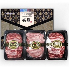 싼쵸정육점 이베리코 구이 선물세트 돼지고기 목살 항정살 1.5kg 추석 명절 설날