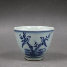 계란찜그릇 폴란드그릇 청말기 청화조 미완향기 찻잔잔 속 고물 수집 수공예 도자기 골동품