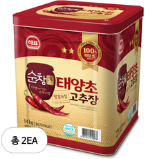 순창궁 태양초 고추장, 2개, 14kg