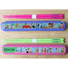 소풍 외식 야외나들이 휴대용 에꾸뜨 젓가락과 케이스 세트 수저박스 회사, 뮤직, 1개
