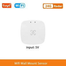 스마트 라이프 지그비 인간 존재 감지기 투야 와이파이 mm웨이브 Pir 몬션 센서 광도 홈용, 1개, 12 24G Wifi Wall